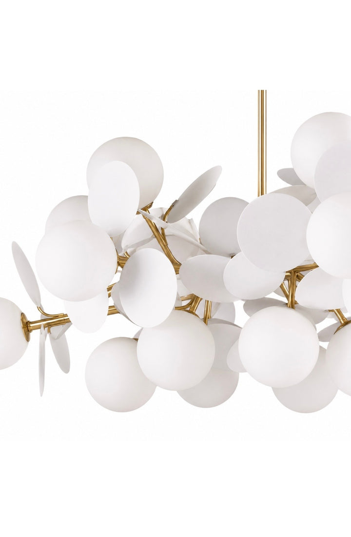 Lustra creativa auriu cu alb Chic 65cm