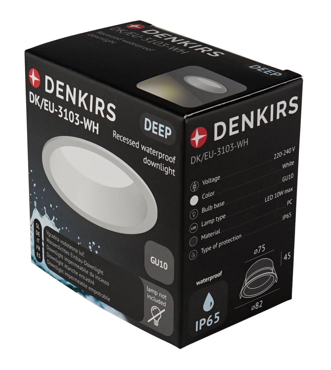 Spot incastra alb baie DK/EU-3103-WH