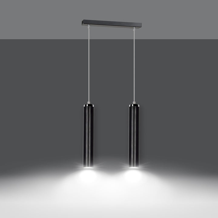 Lustra suspendata LUNA 2 neagra