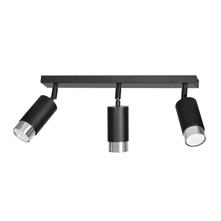 Plafoniera HIRO 3 neagra/cromat