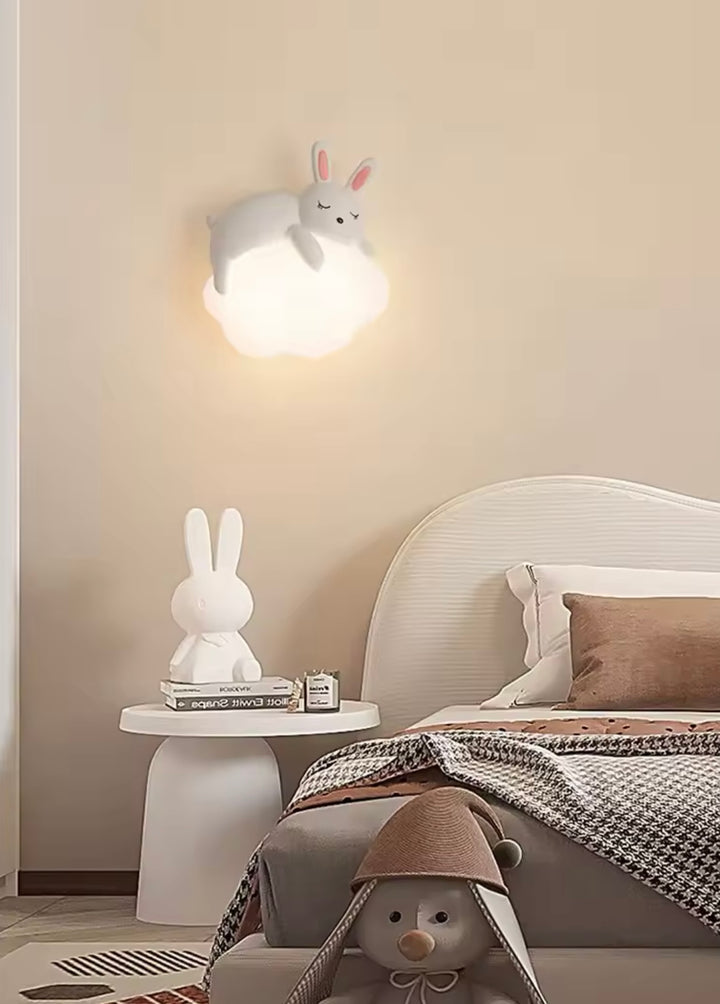 Aplica de perete copii Norisor Alb design creativ cu animalute
