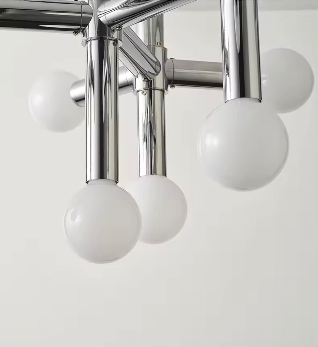 Candelabru metal design Bauhaus Chrom