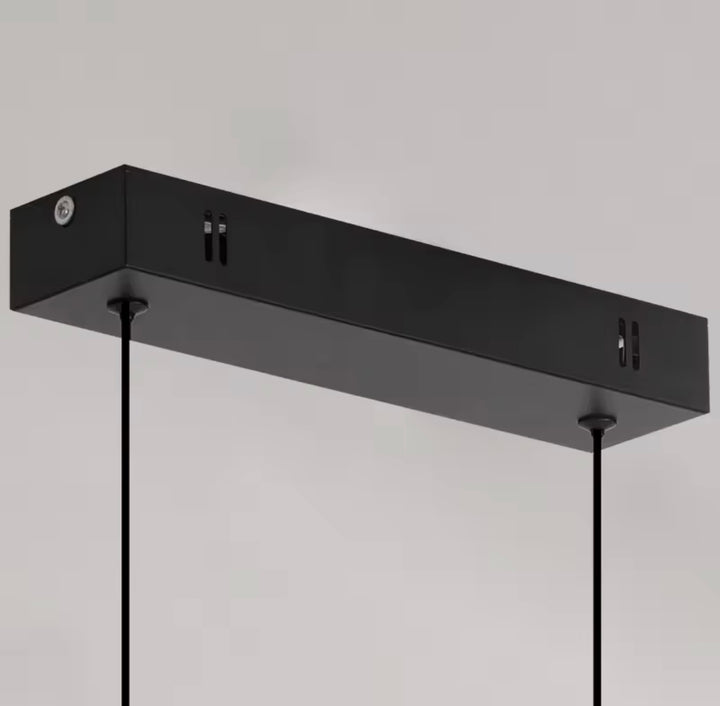 Lustra neagra liniara moderna Lis Led