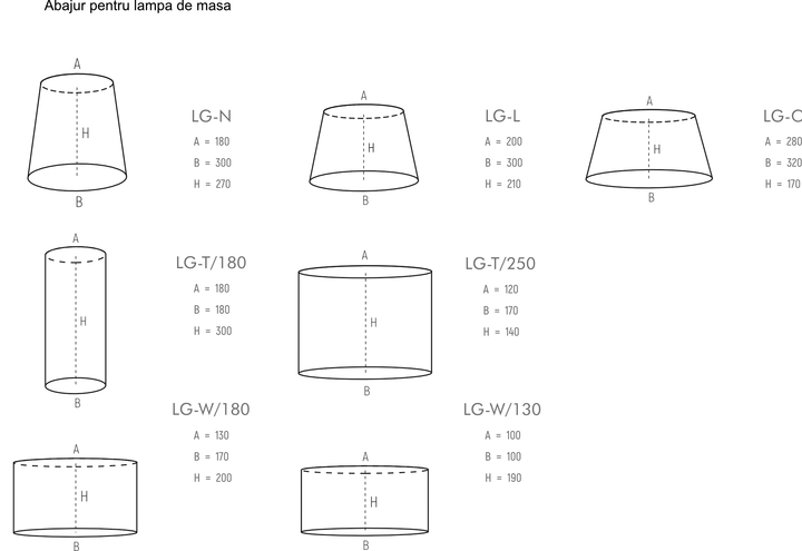 Lampa de masa cu abajur din material "N" Kutek