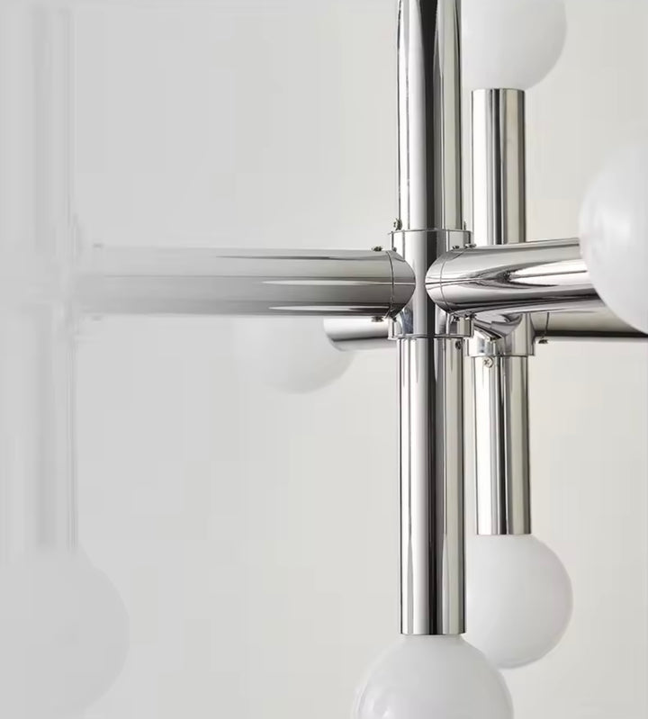Candelabru metal design Bauhaus Chrom