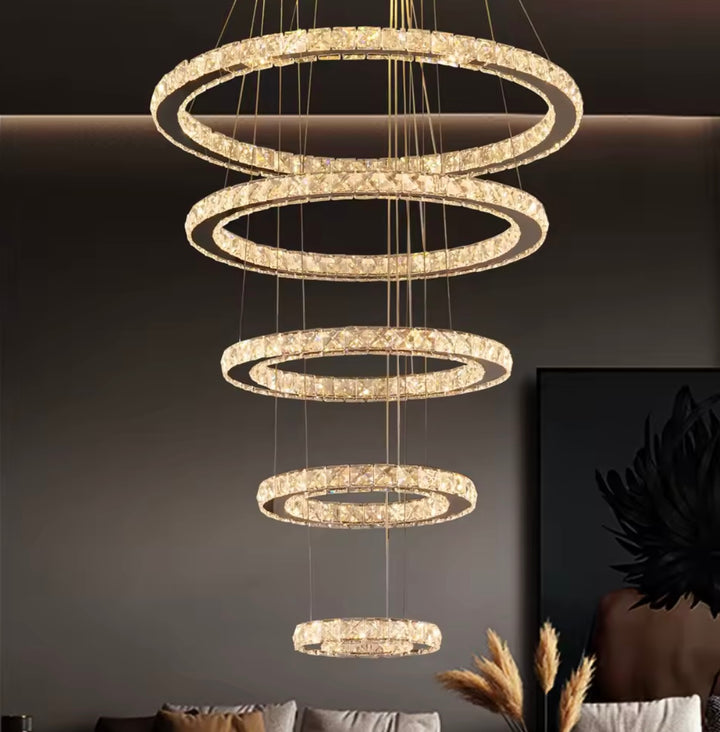 Lustra eleganta suspendata pe cablu cristal K1 Mirror Axia