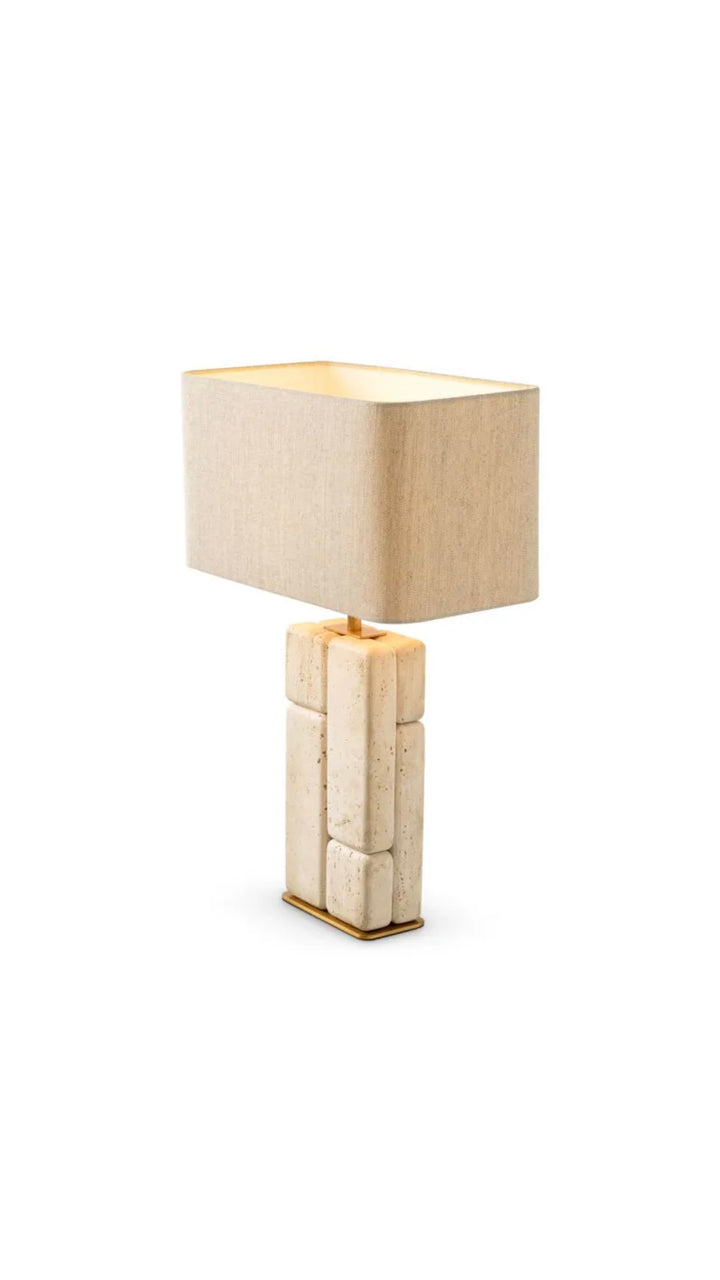 Lampa de masa luxury din travertin Rathmore Eichholtz