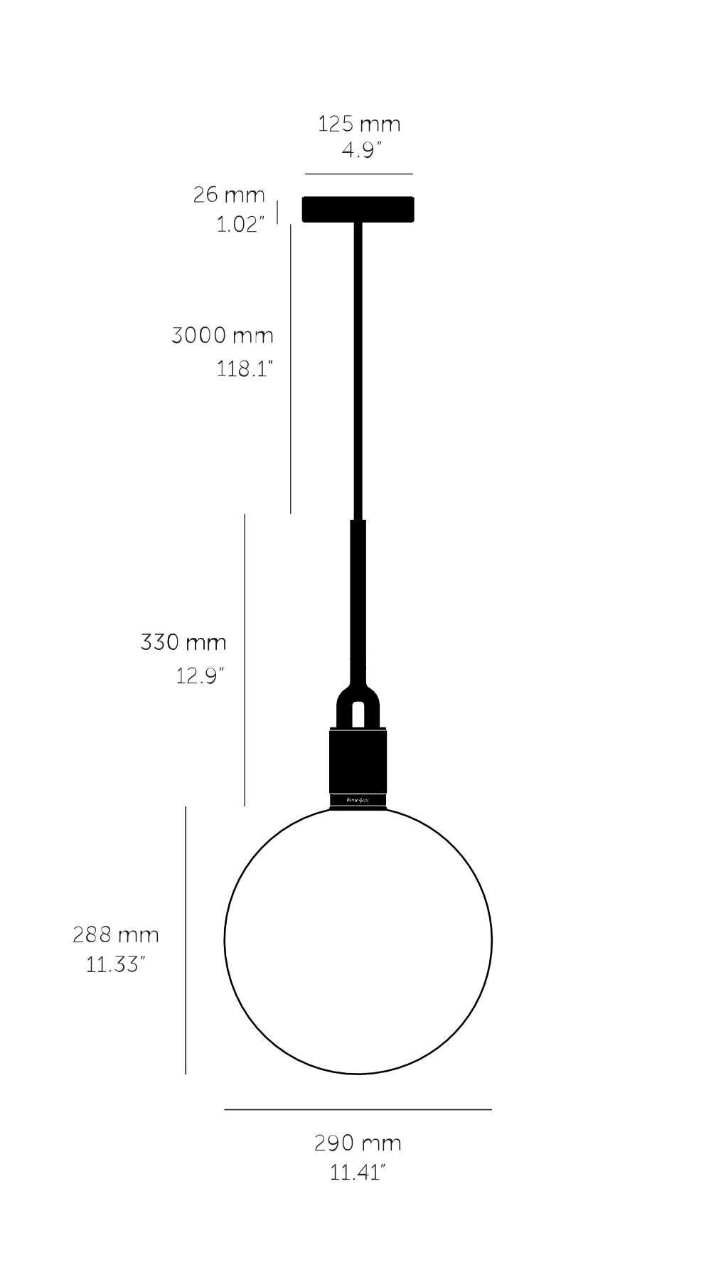 Pendul cu abajur din sticla opal Forked by Buster + Punch