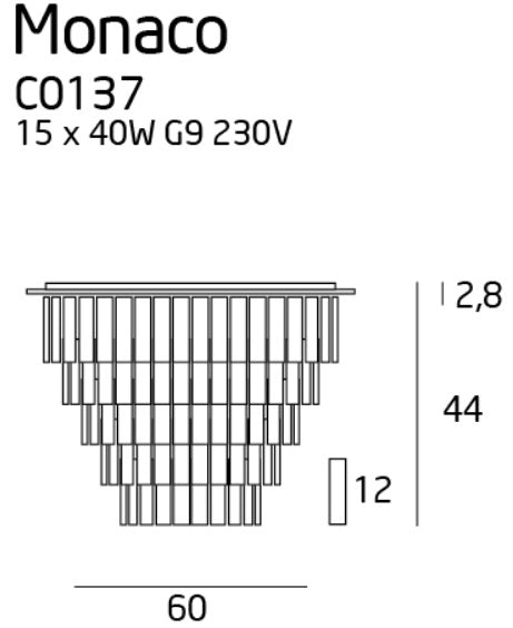 Plafoniera Monaco diametru 60 Cm Maxlight C0137