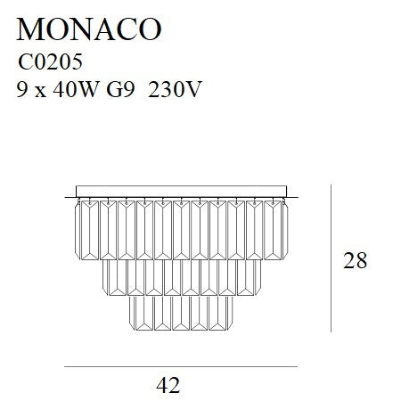 Plafoniera Monaco aurie diametru 42 Cm Maxlight C0205