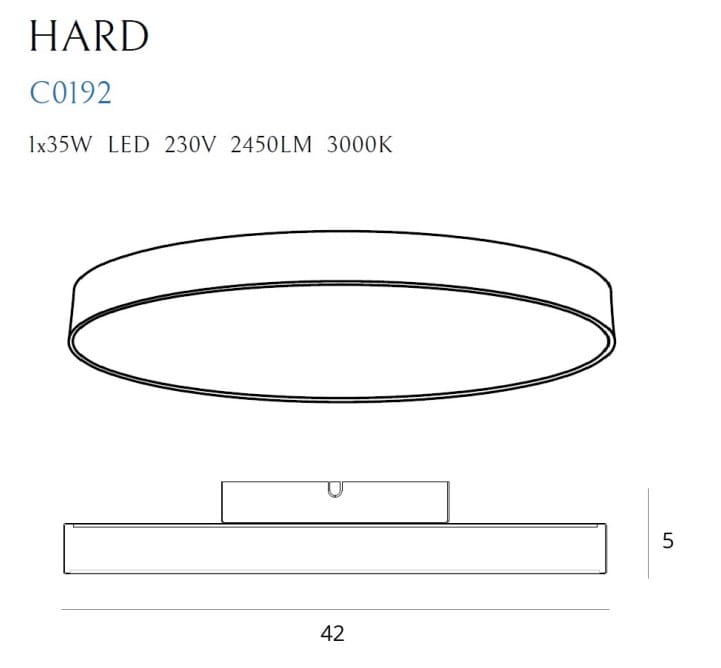 Plafoniera Hard Z diametru 42 cn Maxlight C0232