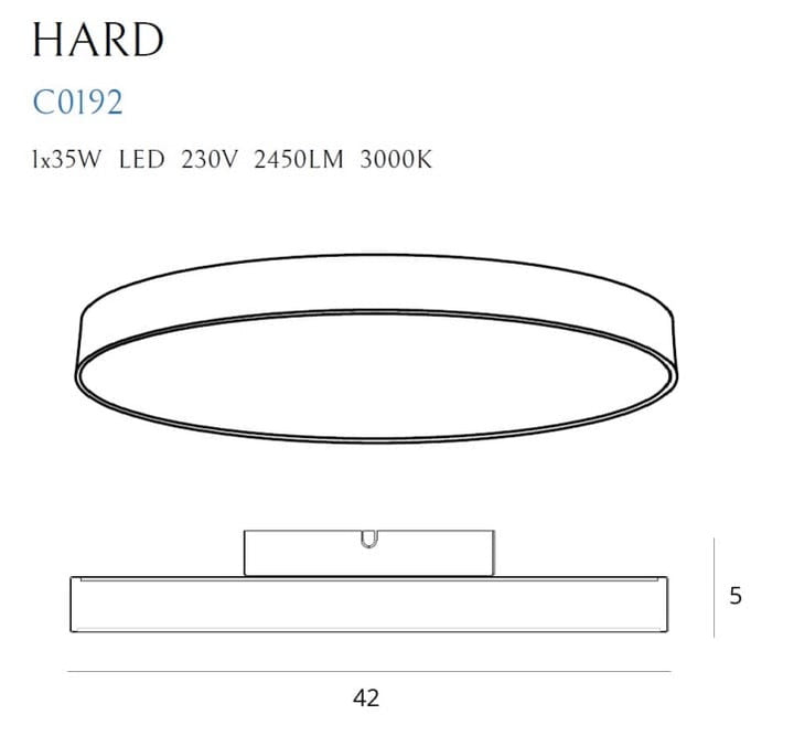 Plafoniera Hard Z diametru 42 cn Maxlight C0232