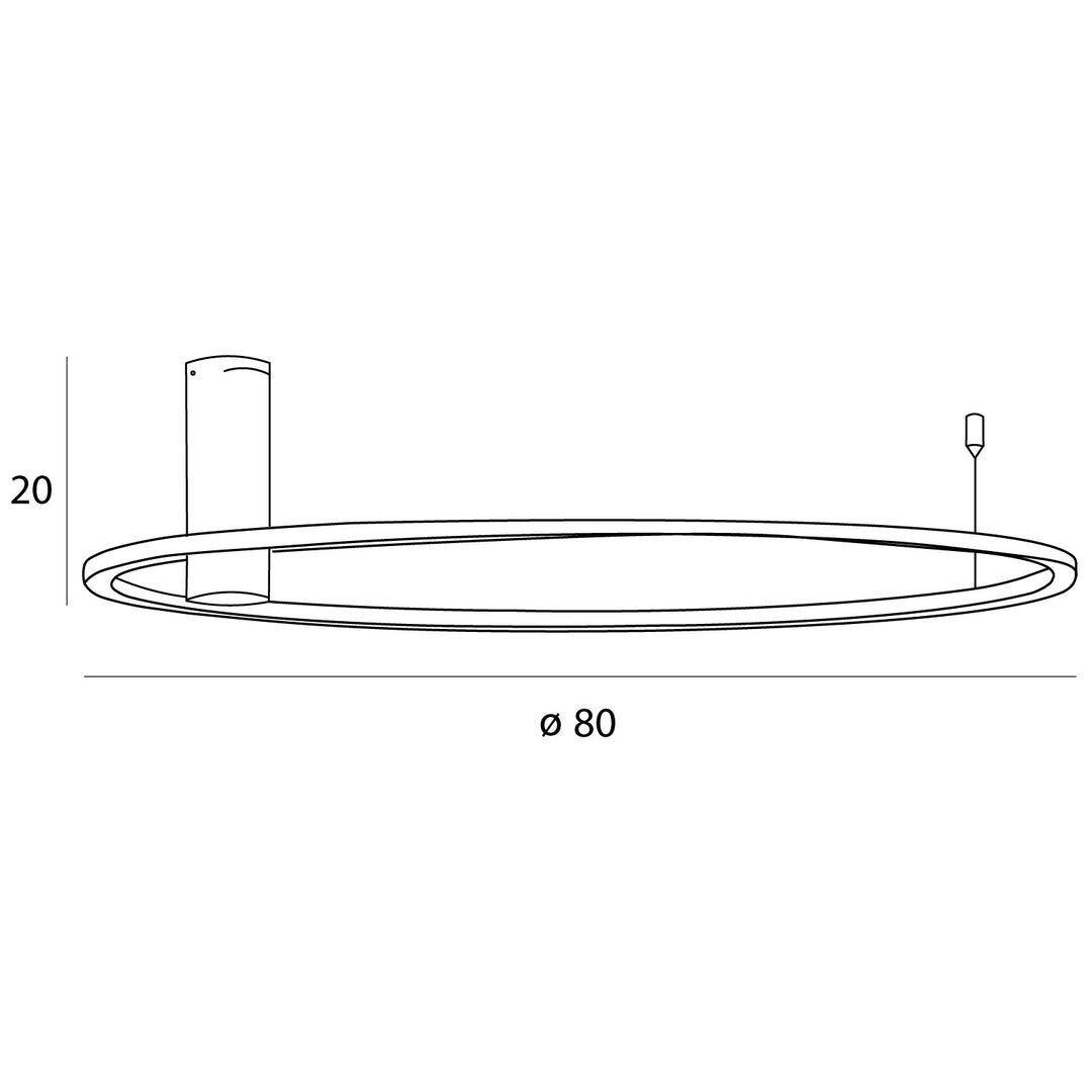 Plafoniera Queen 80cm auriu periat  20w 3000k Maxlight C0240