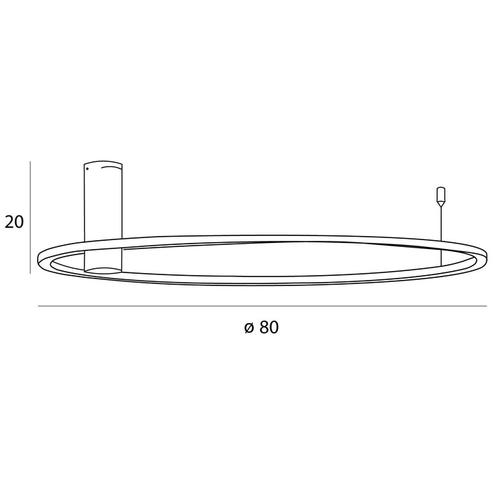 Plafoniera Queen 80cm auriu periat  20w 3000k Maxlight C0240