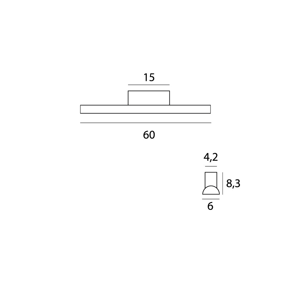 Aplica de perete Tampa 60cm 18w Ip44 3000k Maxlight C0241