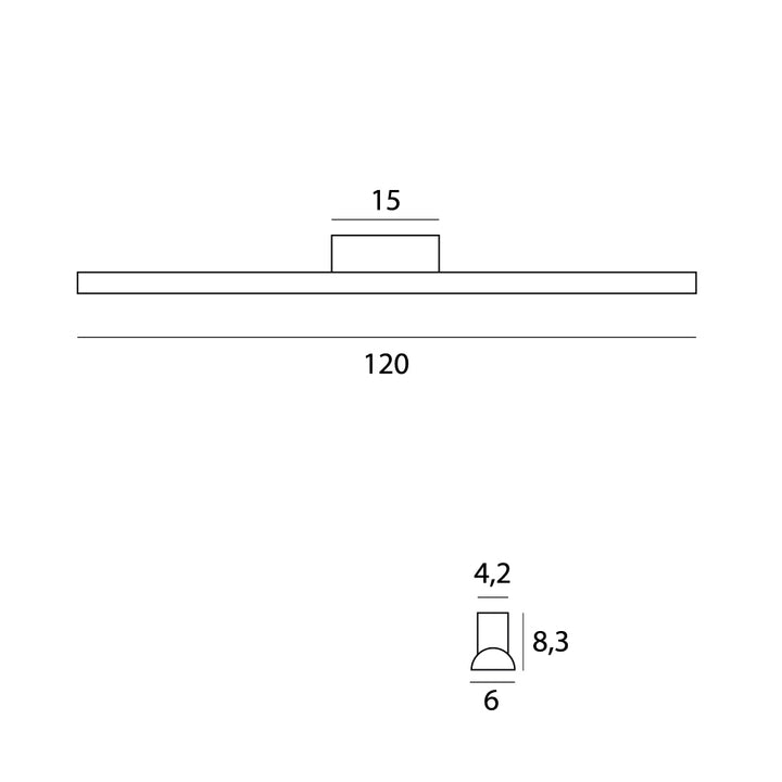 Aplica de perete Tampa 120cm 36w Ip44 3000k Maxlight C0243