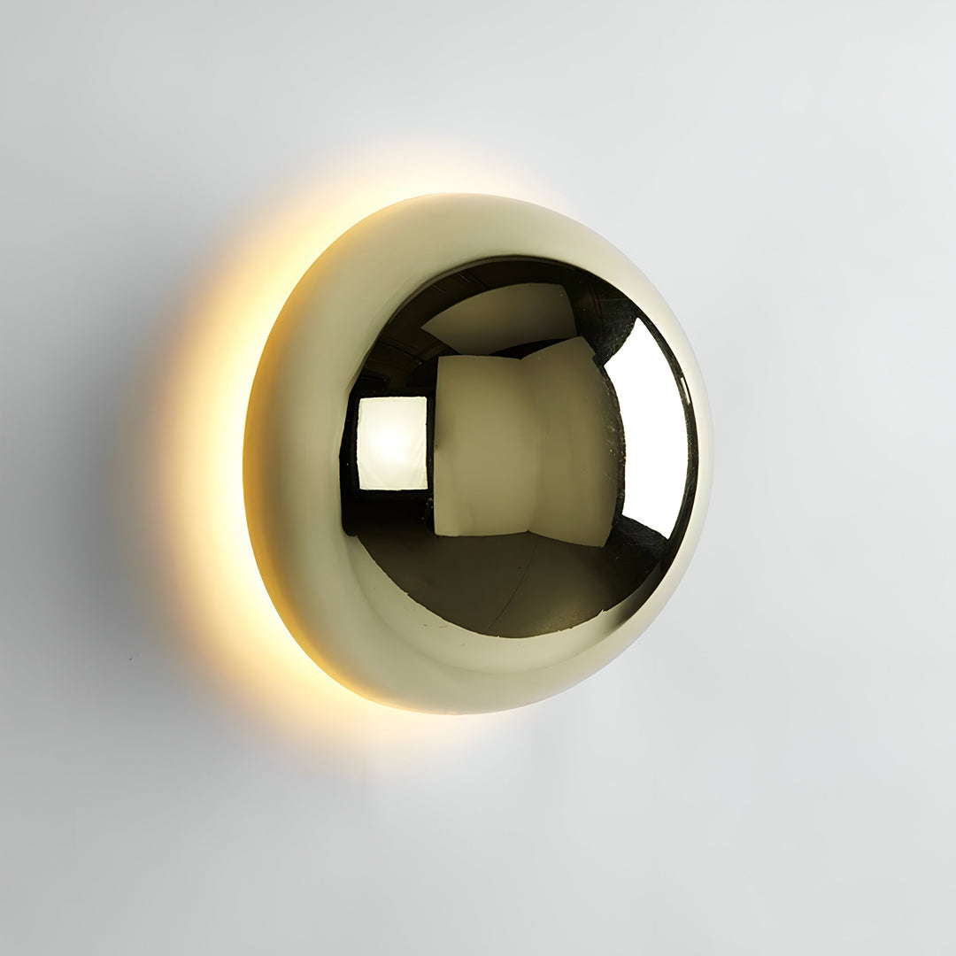 Aplica de perete  design rotunda din metal Led Lunar