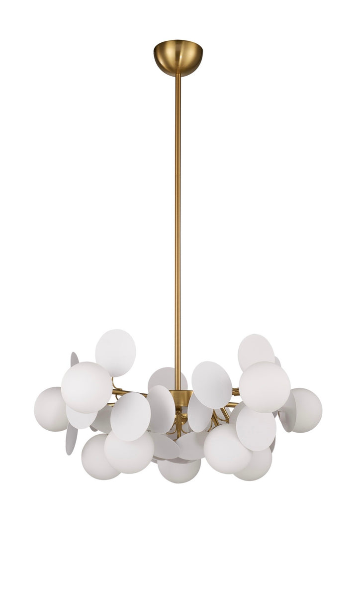 Lustra creativa auriu cu alb Chic 65cm