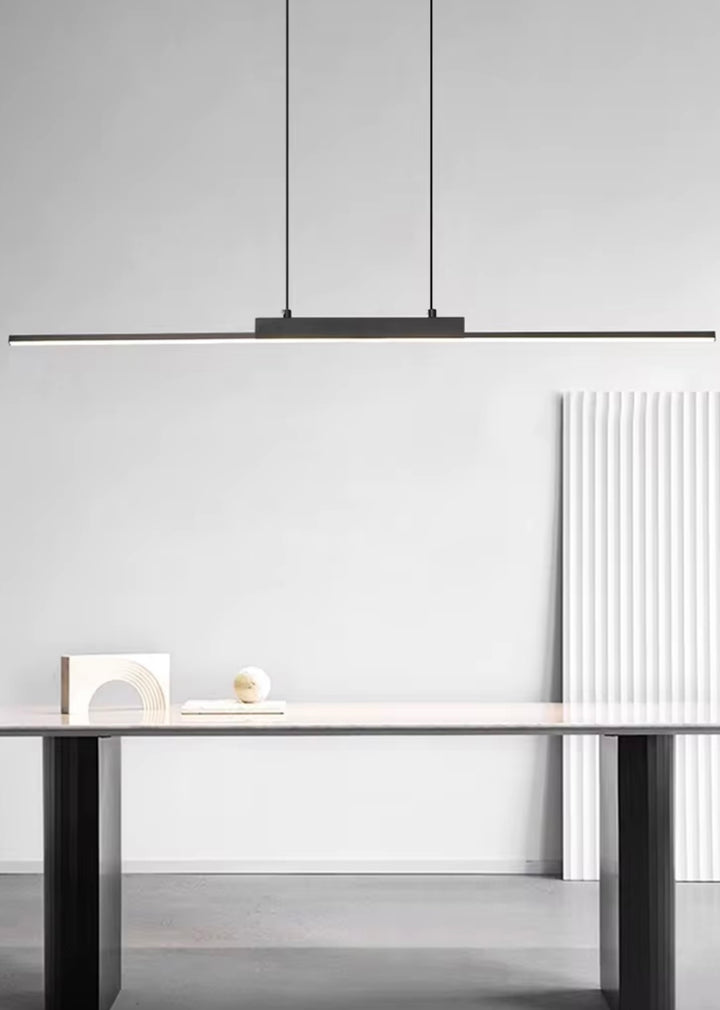 Lustra neagra liniara moderna Lis Led