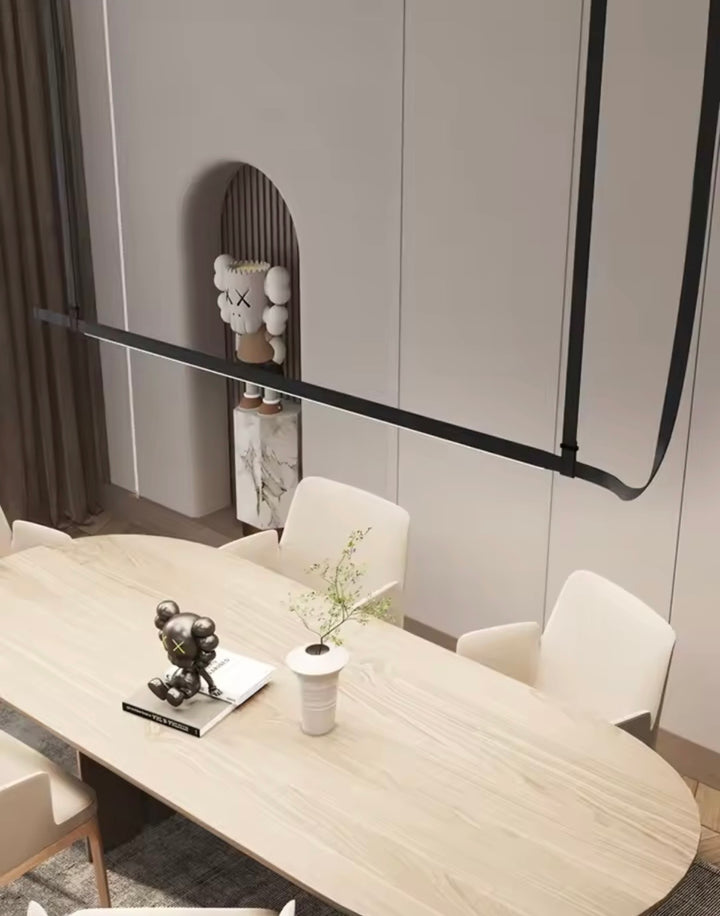 Suspensie design liniar din piele Minimal Led Belt