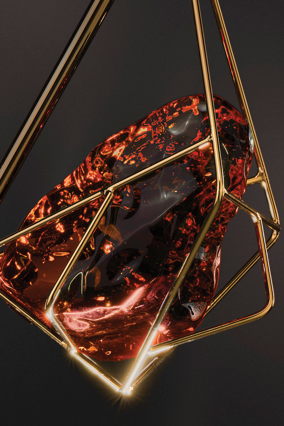 Lustra luxury cristal decorativa Cryrock by Twenty Brand Design