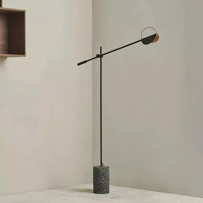 Lampadar designer nordic metal si travertin