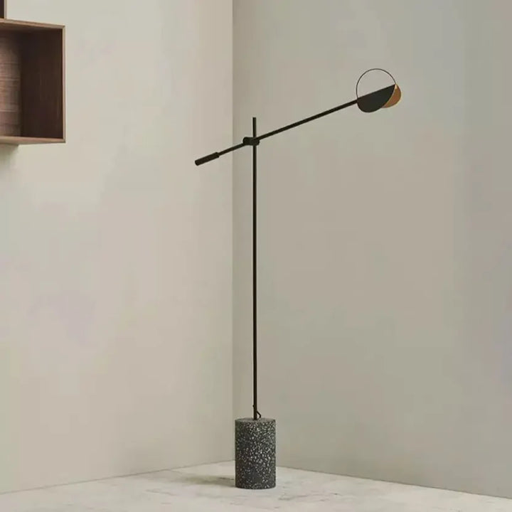 Lampadar designer nordic metal si travertin
