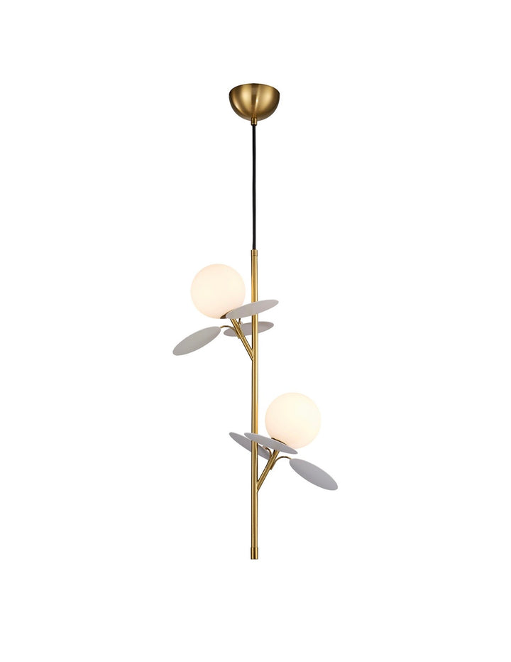 Pendul auriu  creativ petale albe Chic 2