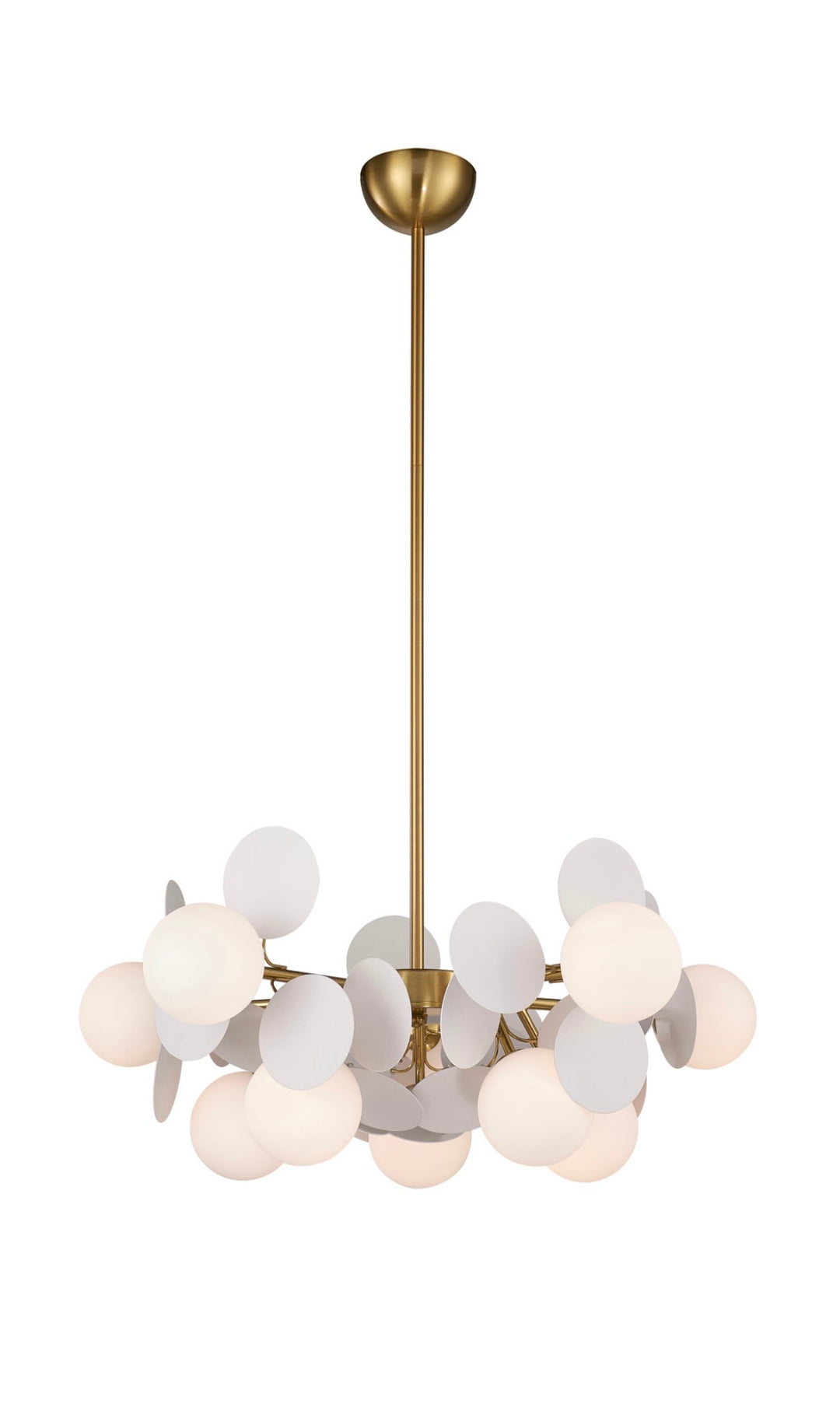 Lustra creativa auriu cu alb Chic 65cm