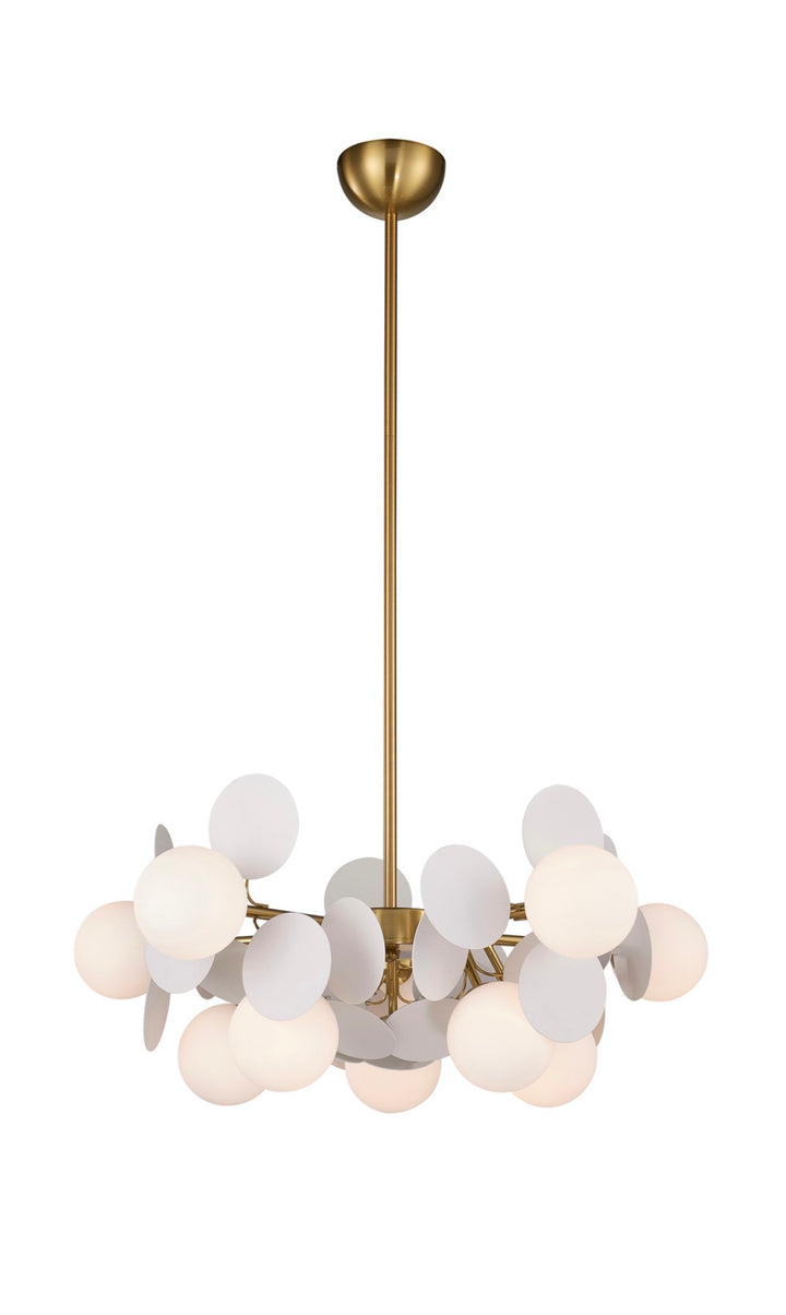 Lustra creativa auriu cu alb Chic 65cm