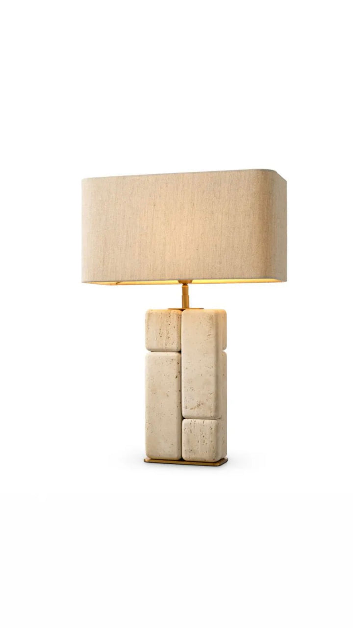 Lampa de masa luxury din travertin Rathmore Eichholtz