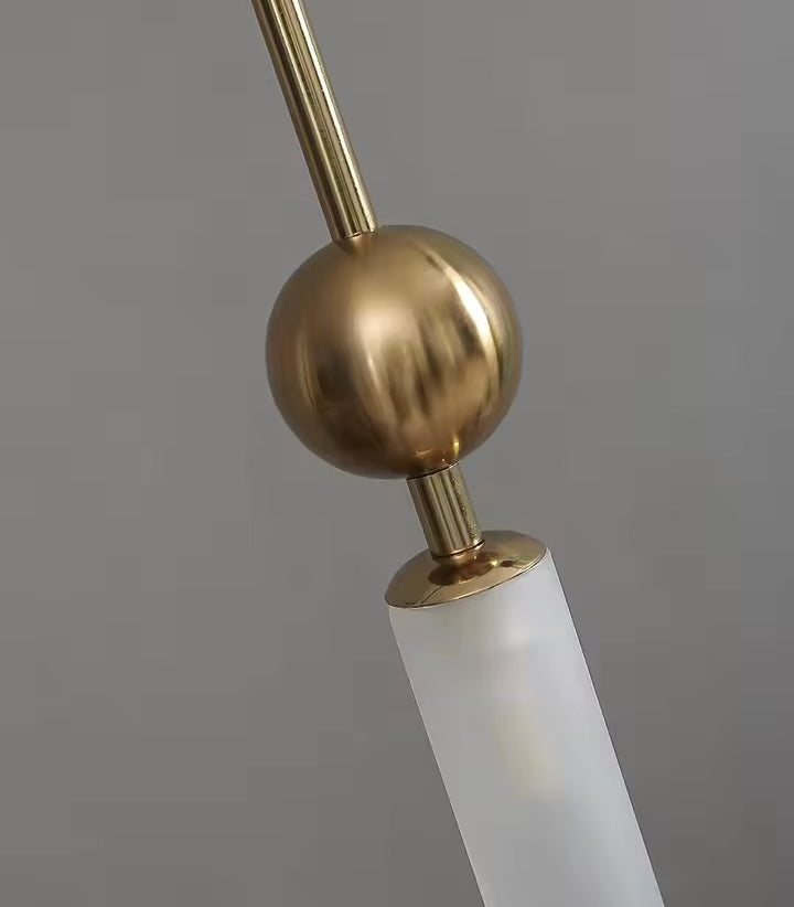 Pendul de design cu tija metalica si sticla  Unika