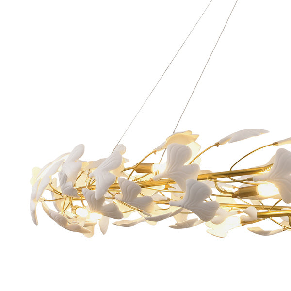 Lustra frunze albe  design Art-Deco Botanika