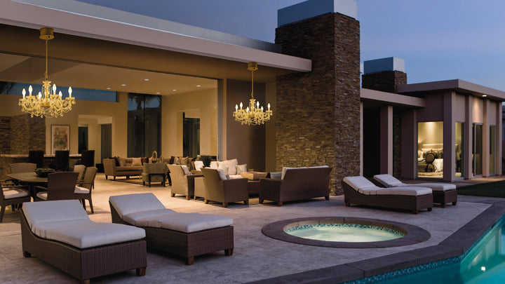 Candelabru de exterior clasic cu cristal Drylight S6