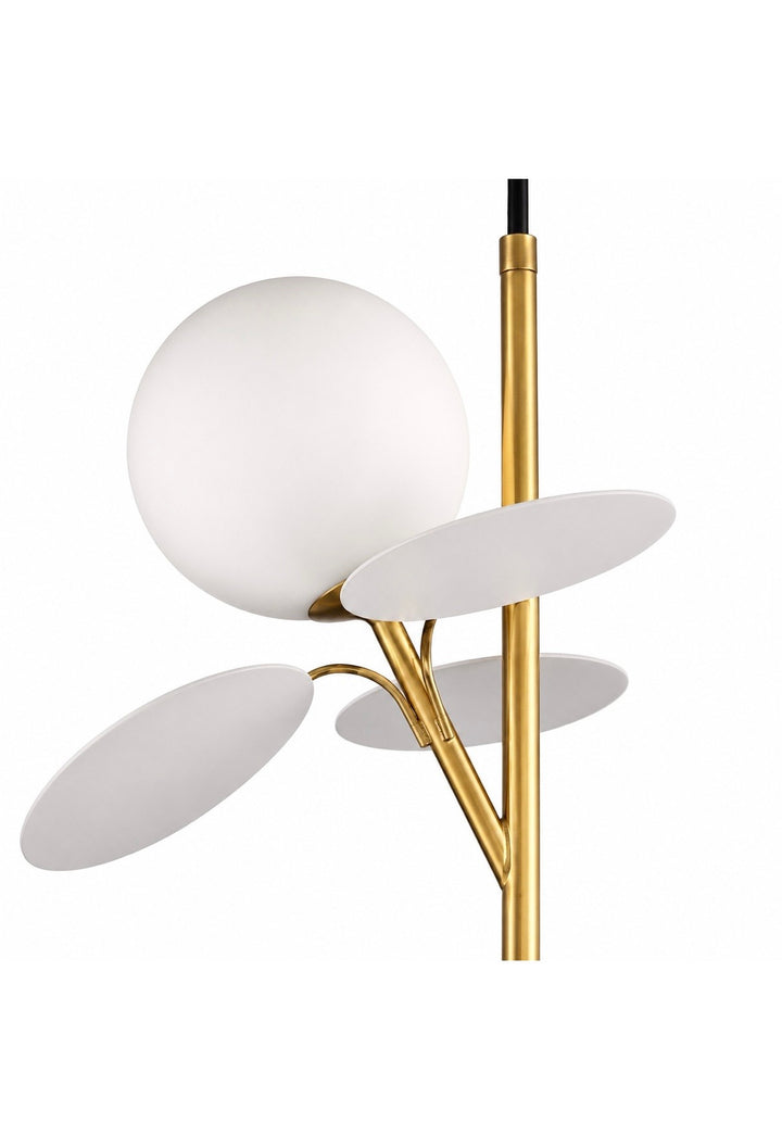 Pendul auriu  creativ petale albe Chic 2