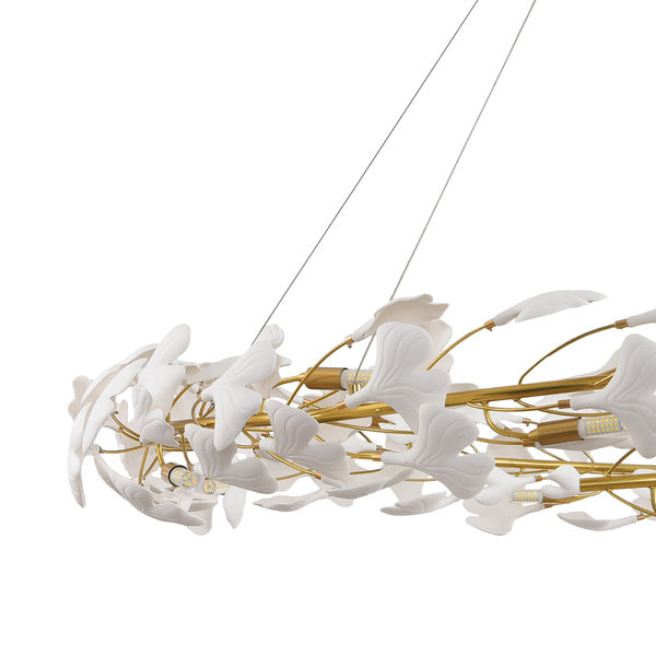 Lustra frunze albe  design Art-Deco Botanika