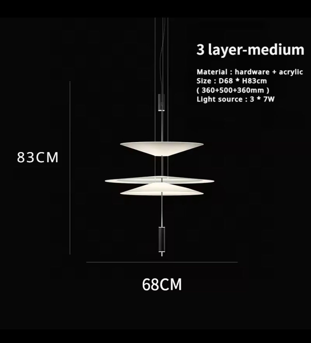 Lustra de design formata din discuri cu spot led Nordic Ufo