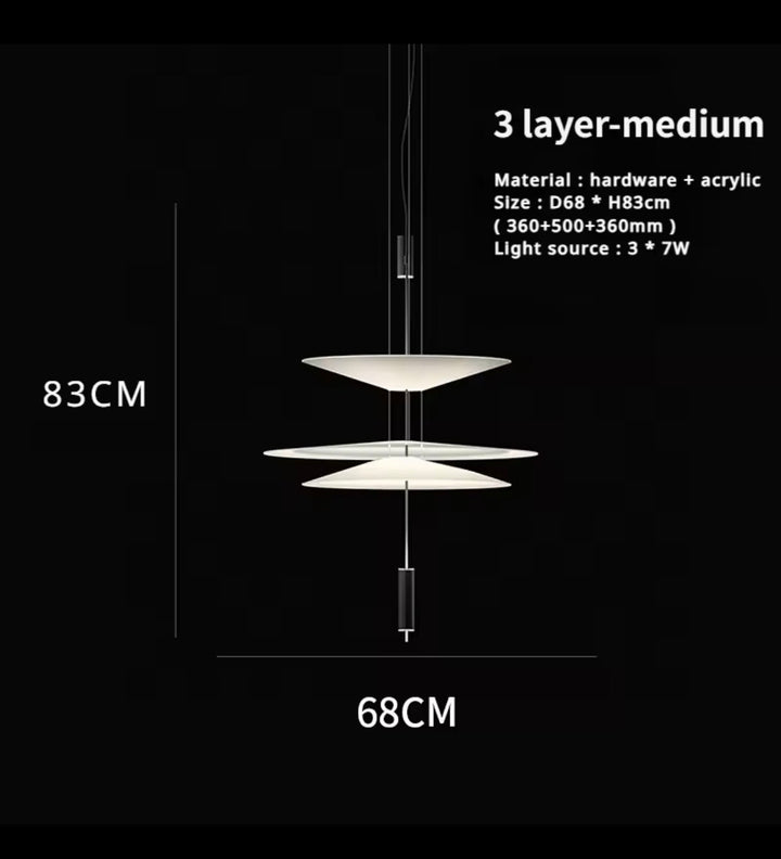 Lustra de design formata din discuri cu spot led Nordic Ufo