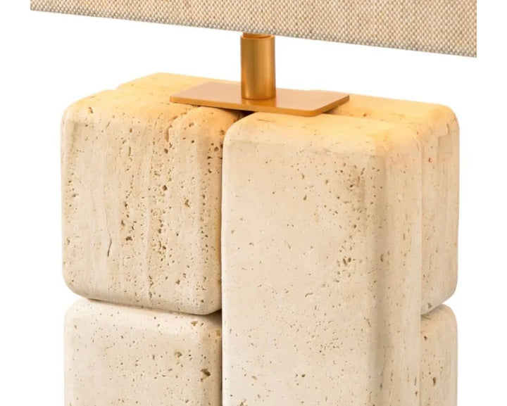 Lampa de masa luxury din travertin Rathmore Eichholtz