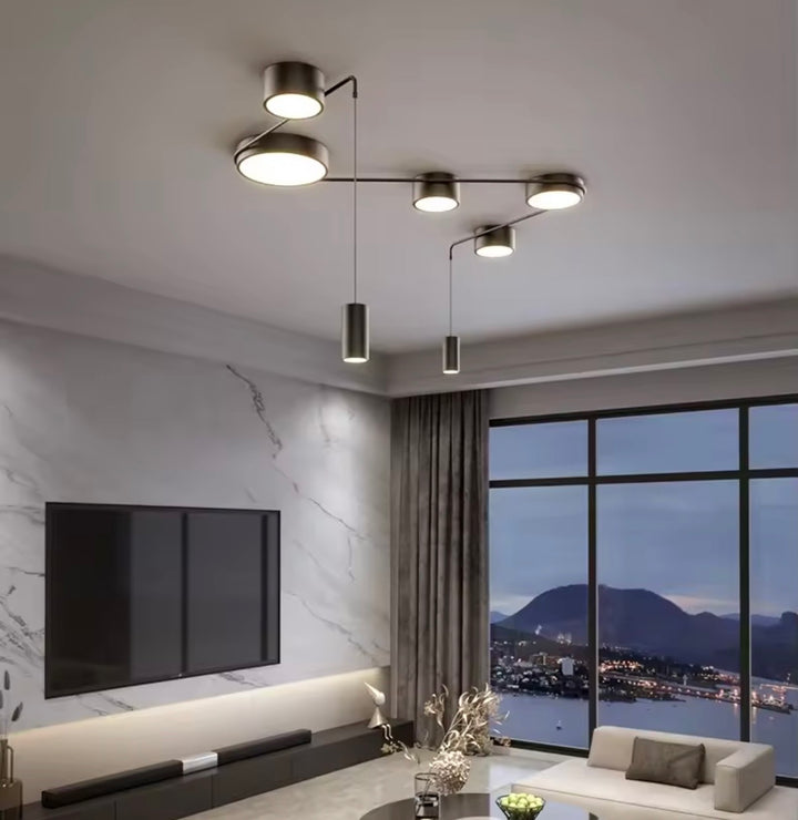 Plafoniera minimalista neagra Led Spot