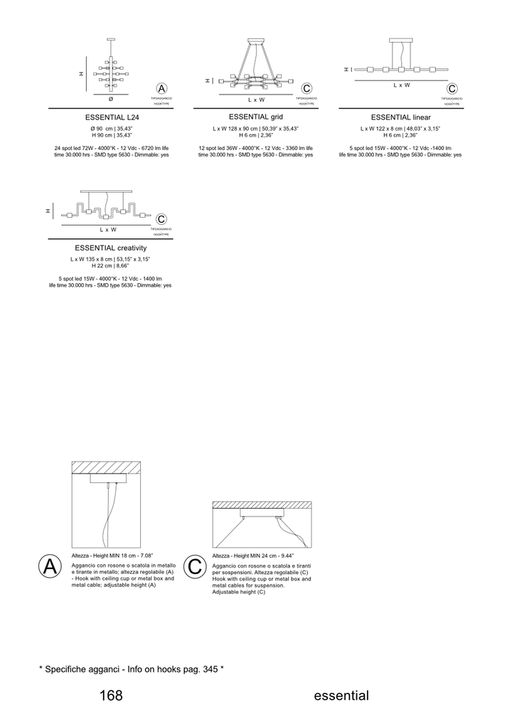 Lampa suspendata Essential Linear by Twenty Brand Design