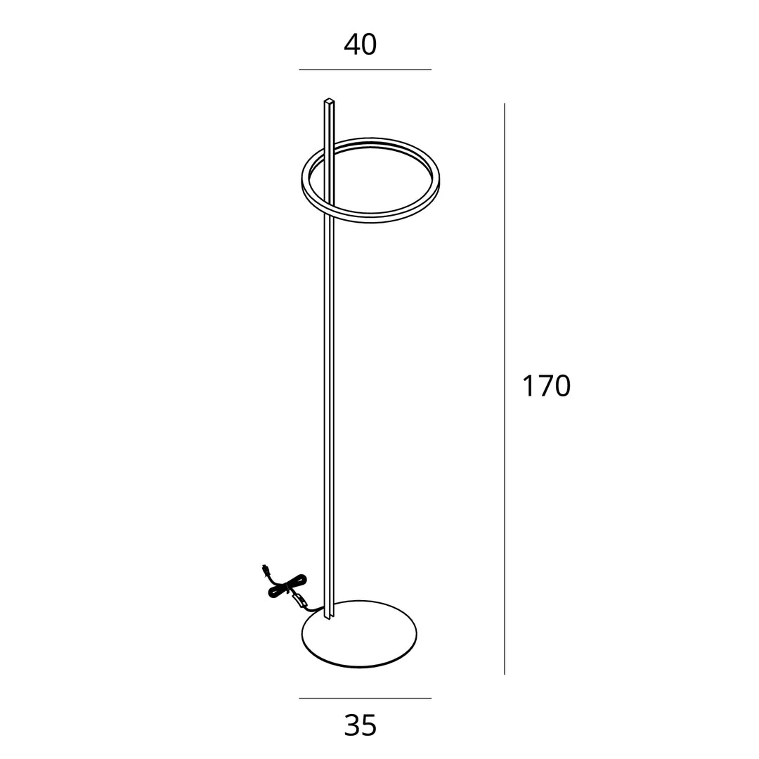 Lampadar LOZANNA 27W bronz periat Maxlight F0061