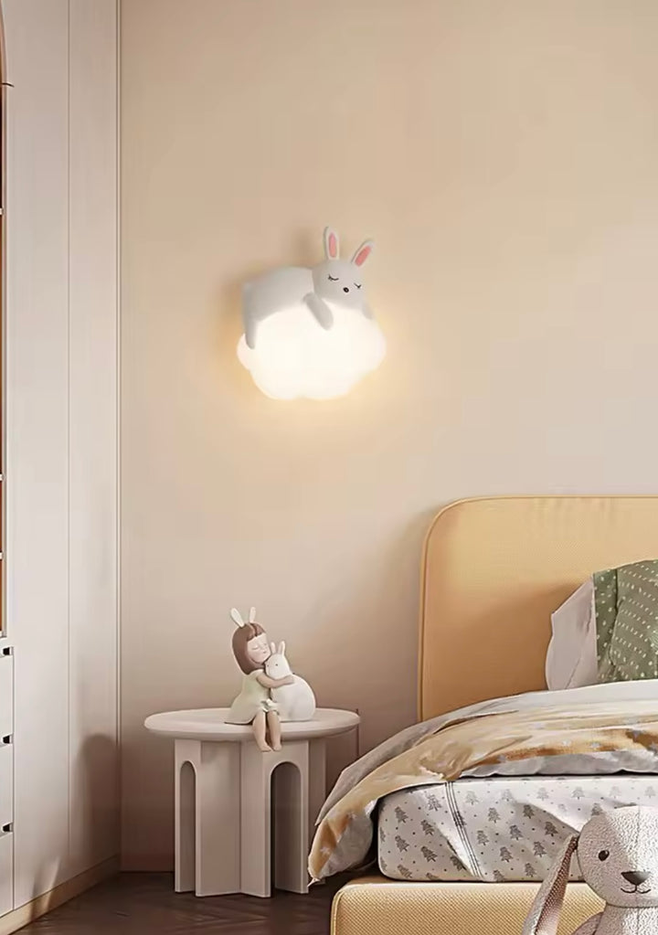 Aplica de perete copii Norisor Alb design creativ cu animalute