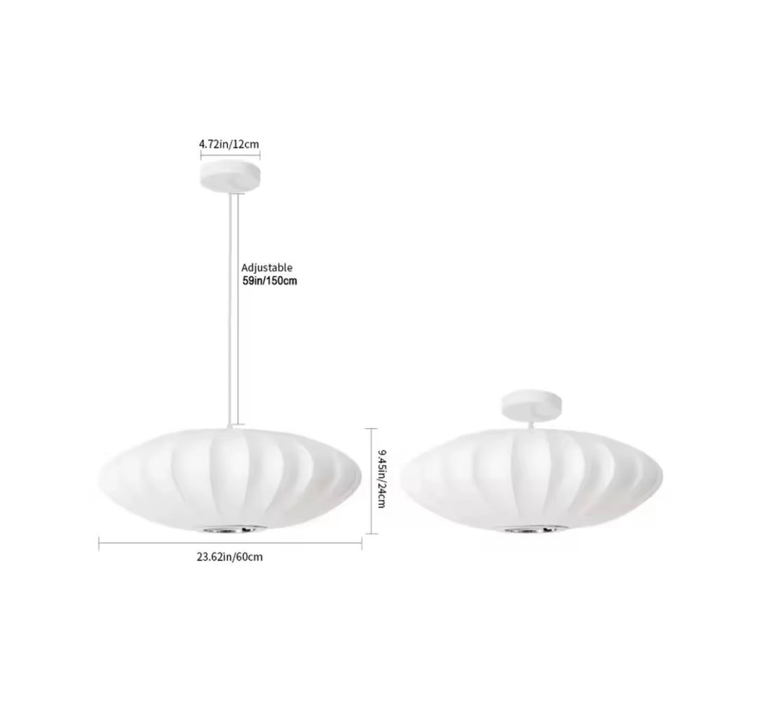 Lustra alba design nordic Silk