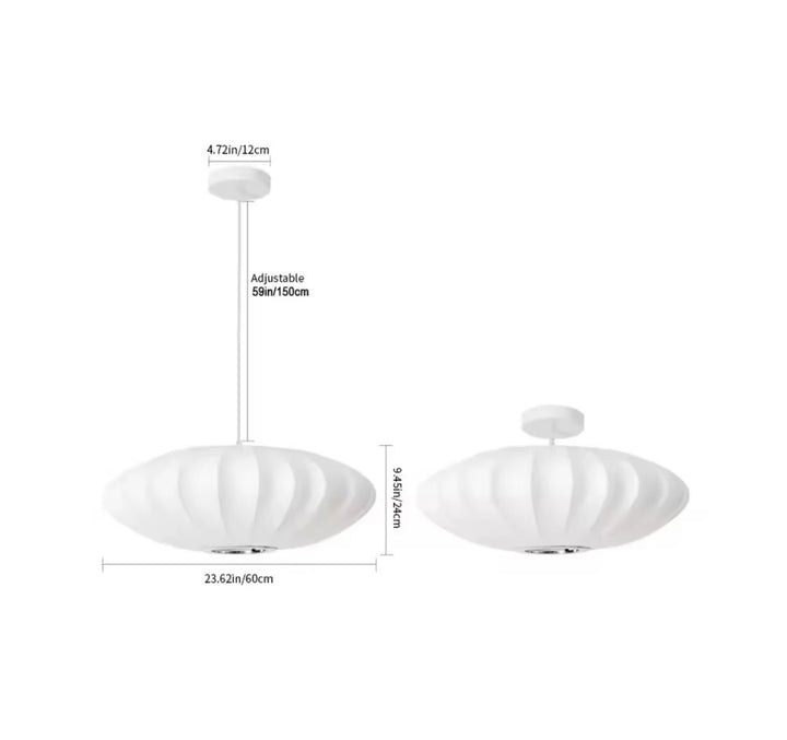 Lustra alba design nordic Silk