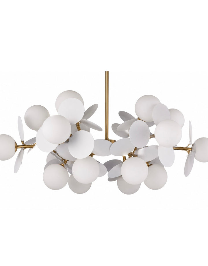 Lustra creativa auriu cu alb Chic 65cm