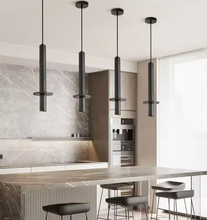 Pendul led design travertin Japandi