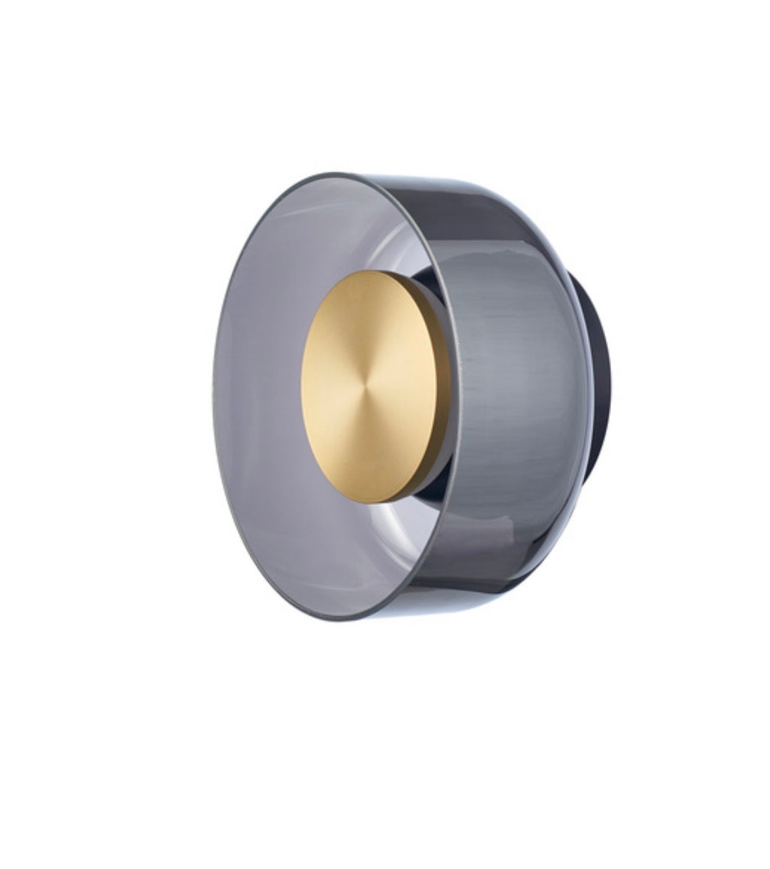 Aplica de perete rotunda sticla fumurie Donut18 Led Step