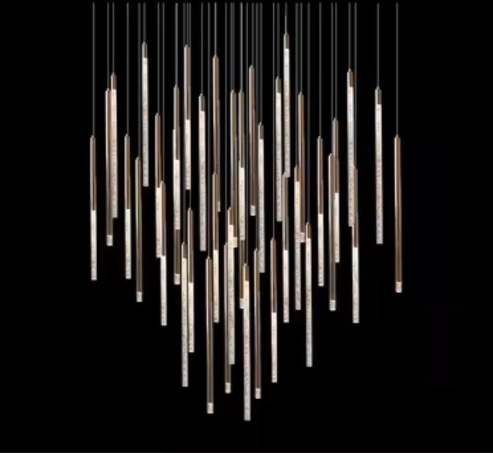 Candelabru luxury cu pendule multiple Crystal Rain