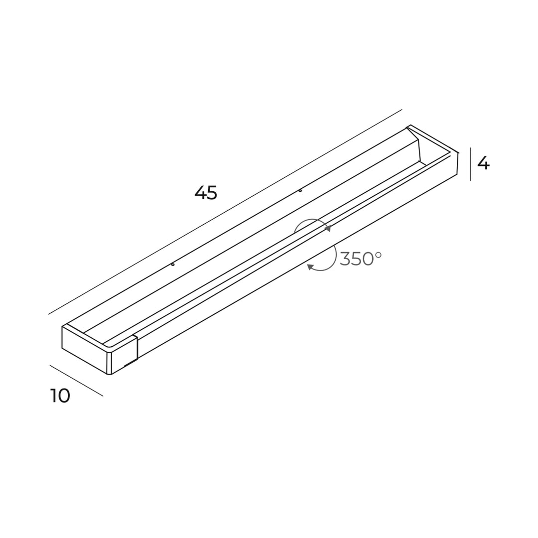 Aplica de perete Flink aurie 45 Cm Ip44 Maxlight W0318